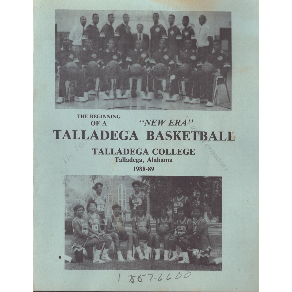 1988-89 Talladega College Basketball Program New Era Tornadoes HBCU Alabama - Picture 1 of 3